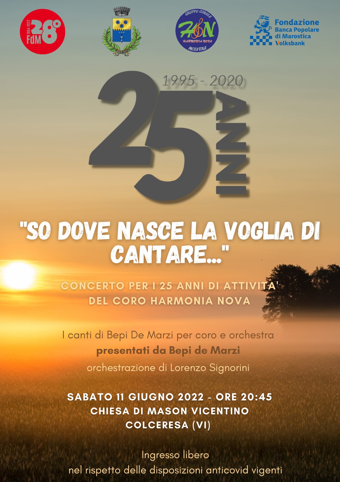 25 Anni-SO DOVE NASCE LA VOGLIA DI CANTARE…